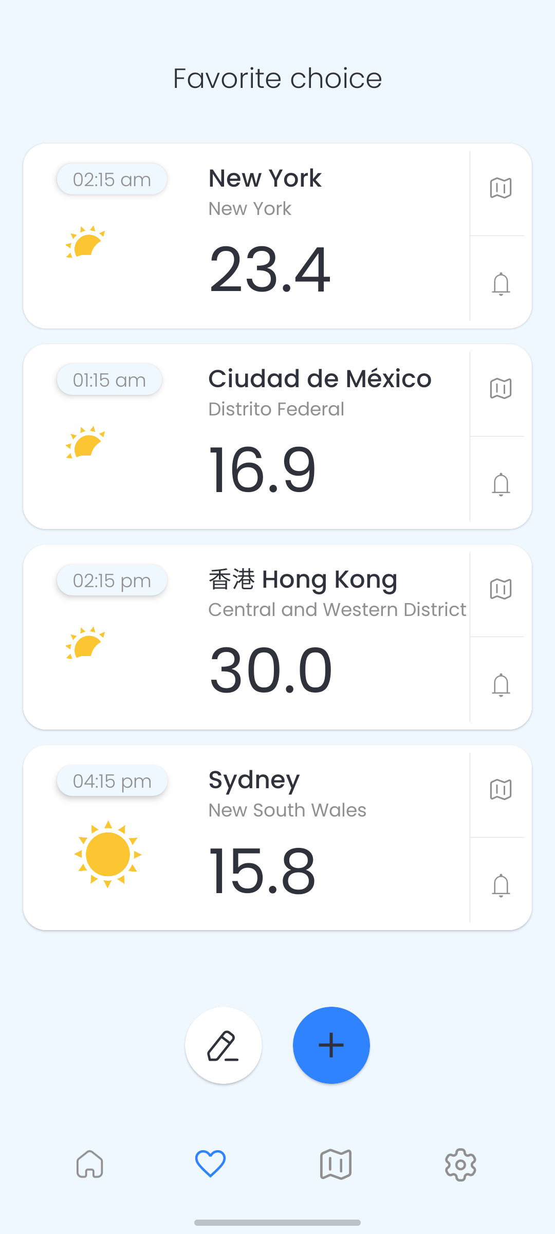 Plusieurs emplacements