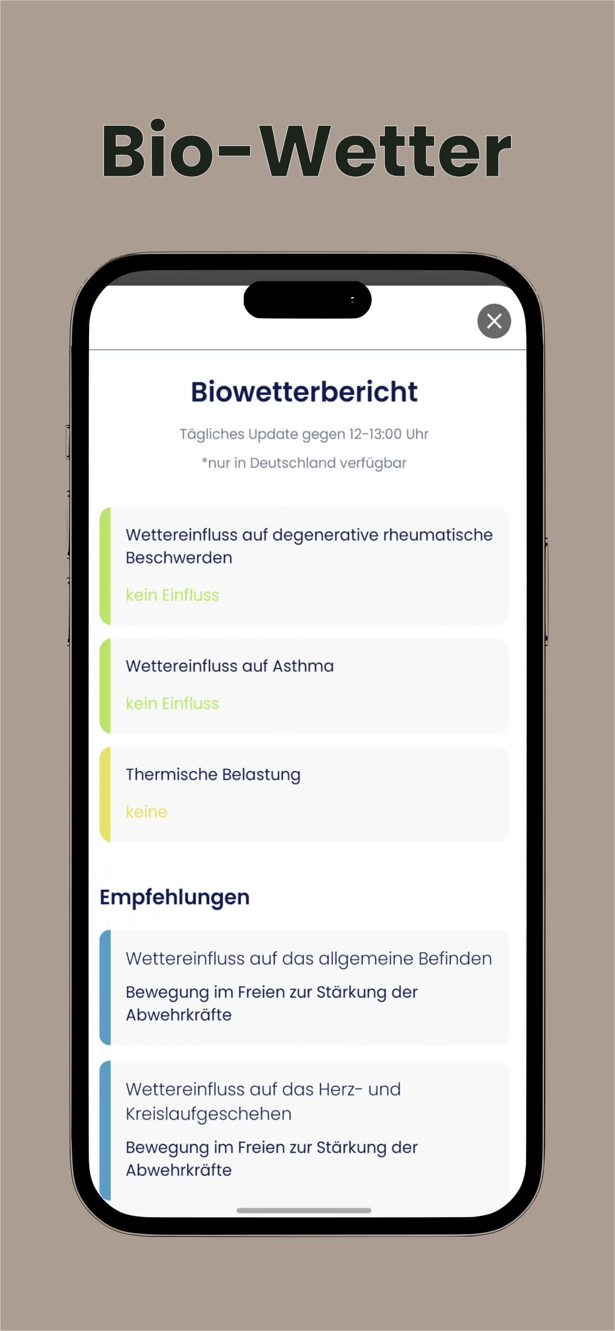 Biowetter-Vorhersage