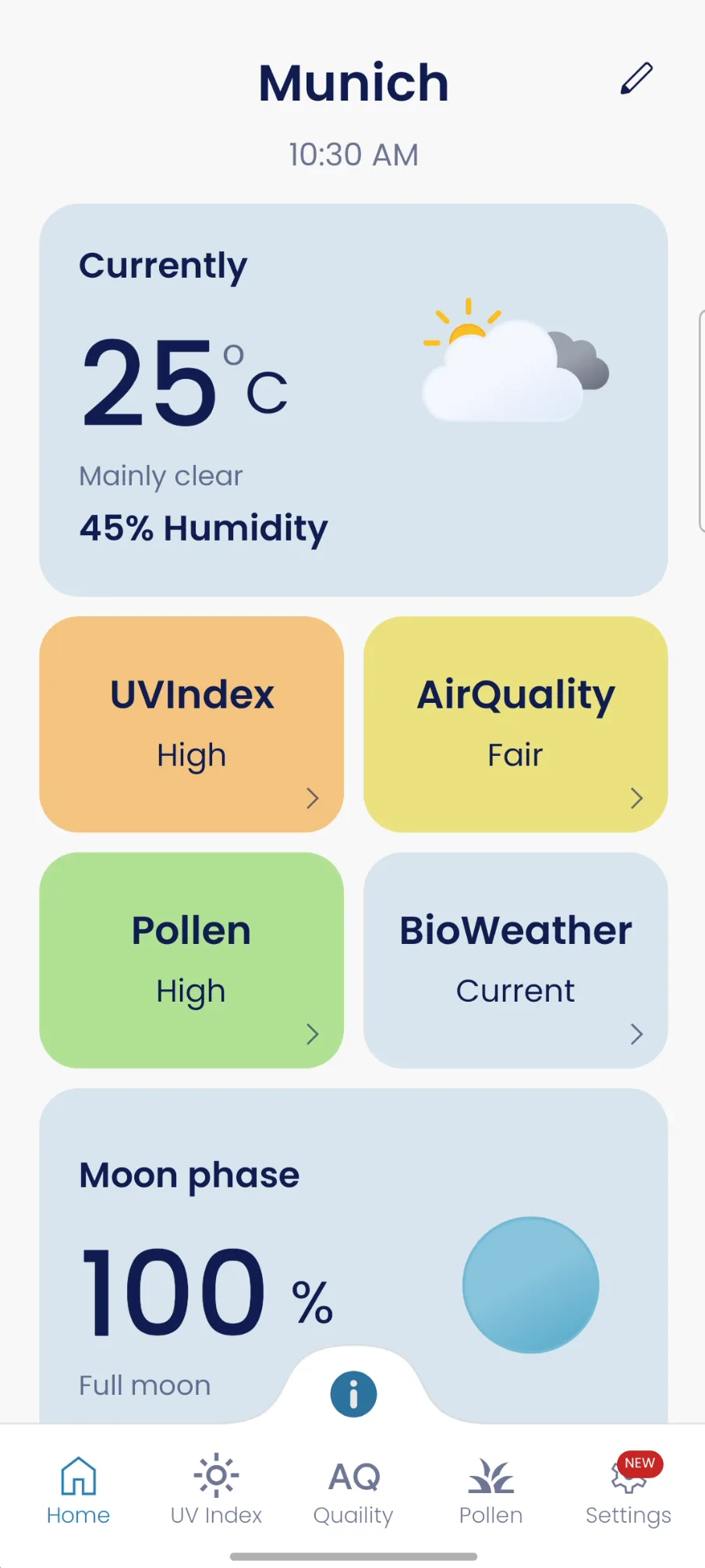 HealthySky App-Screenshot