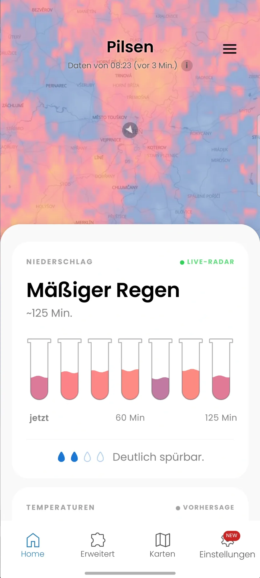Drops Radar App-Screenshot